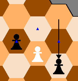 Legal moves of the pawn